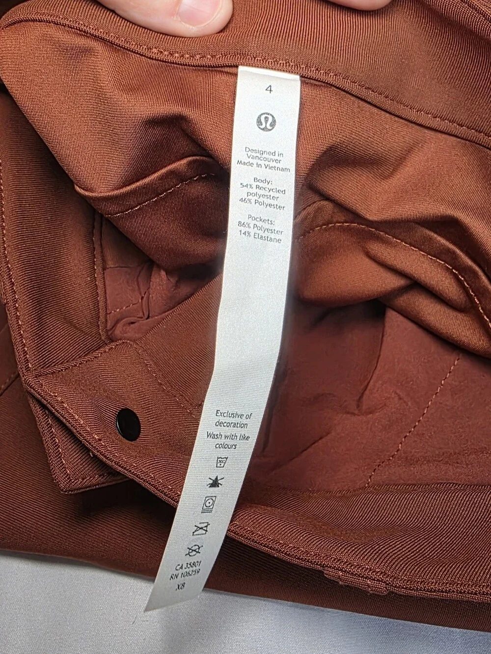 lululemon athletica Womens Burnt Orange Office Utility Skinny Pants Size 4